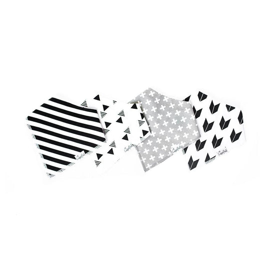 Copper Pearl Bandana Bibs 4 Pack / صدريات باندانا لؤلؤية نحاسية مكونة من 4 قطع