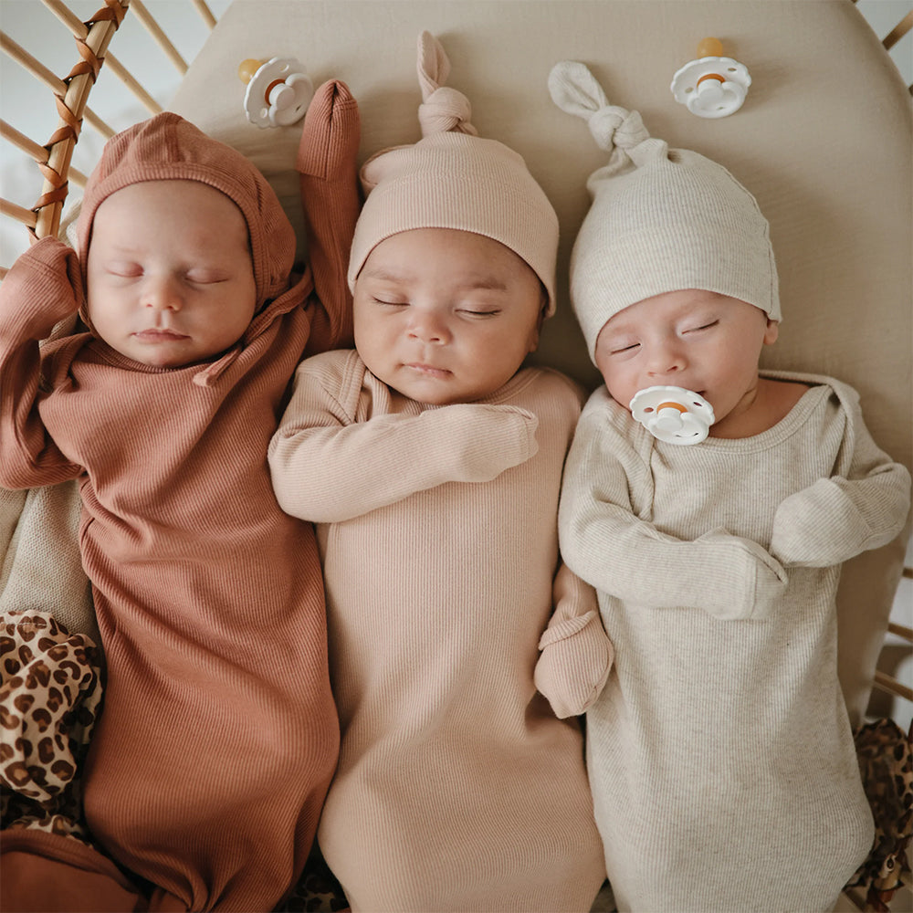 Mushie Ribbed Baby Beanie / قبعة أطفال مضلعة من موشي