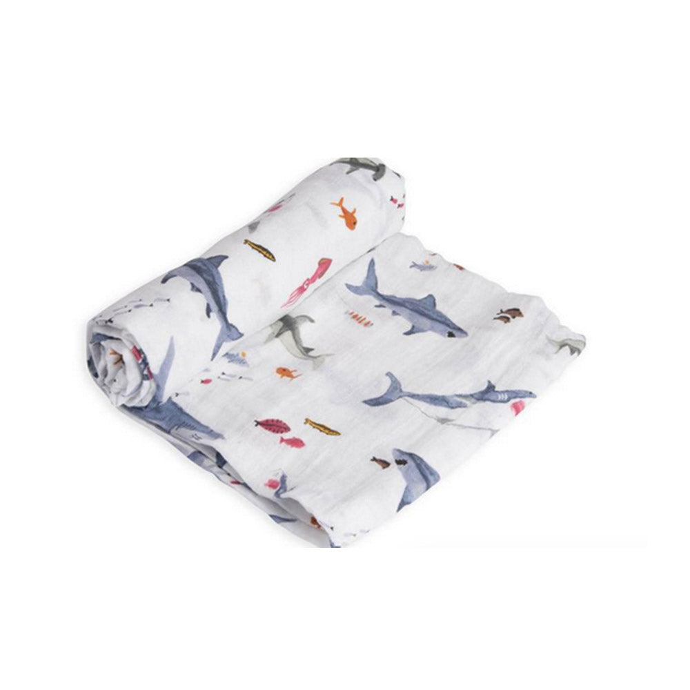 Little Unicorn Cotton Muslin Swaddle Single /  قماط قطن موسلين ليتل يونيكورن فردي