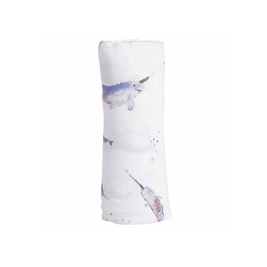 Little Unicorn Cotton Muslin Swaddle Single /  قماط قطن موسلين ليتل يونيكورن فردي