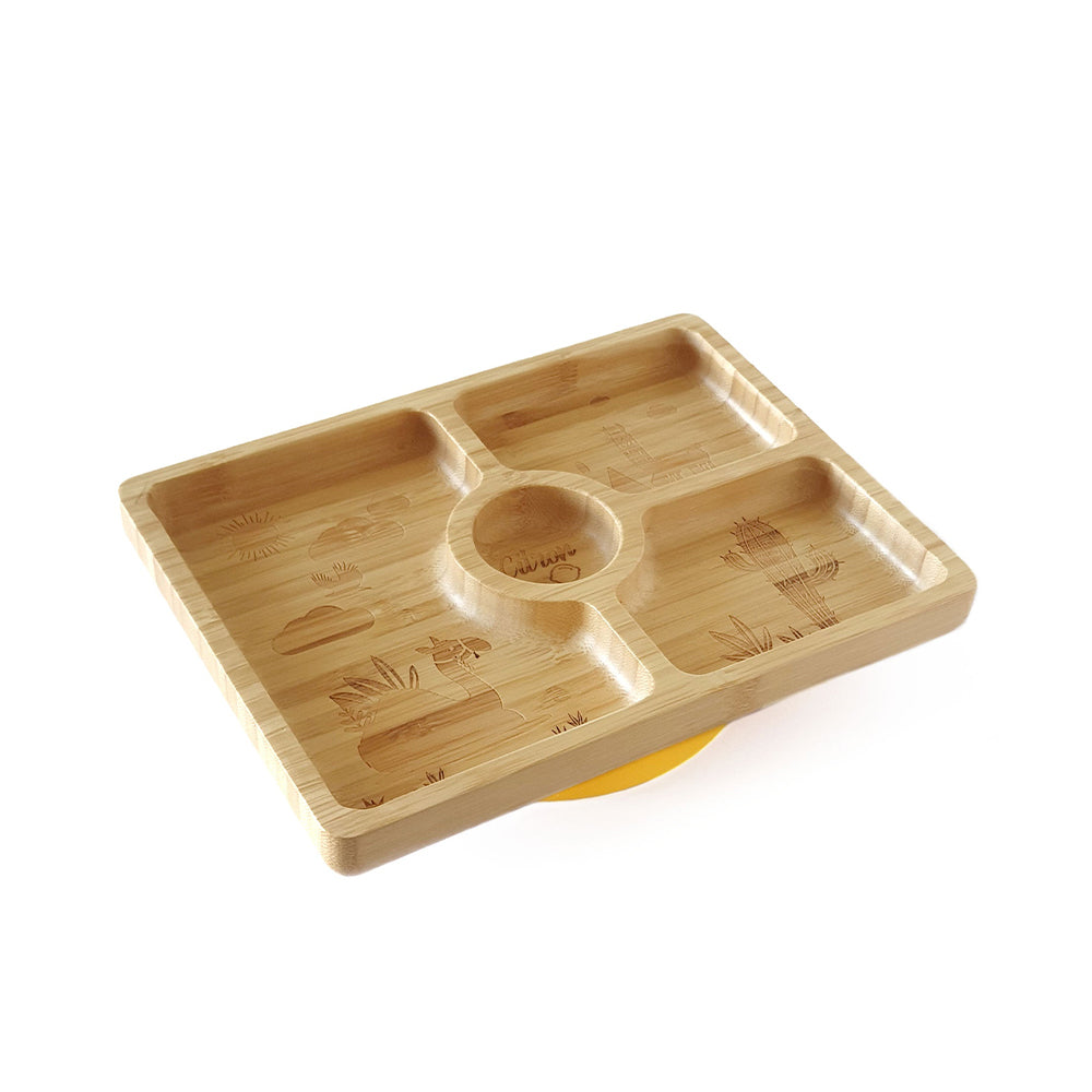 Citron Baby Bamboo Suction Plate with Spoon — view 9