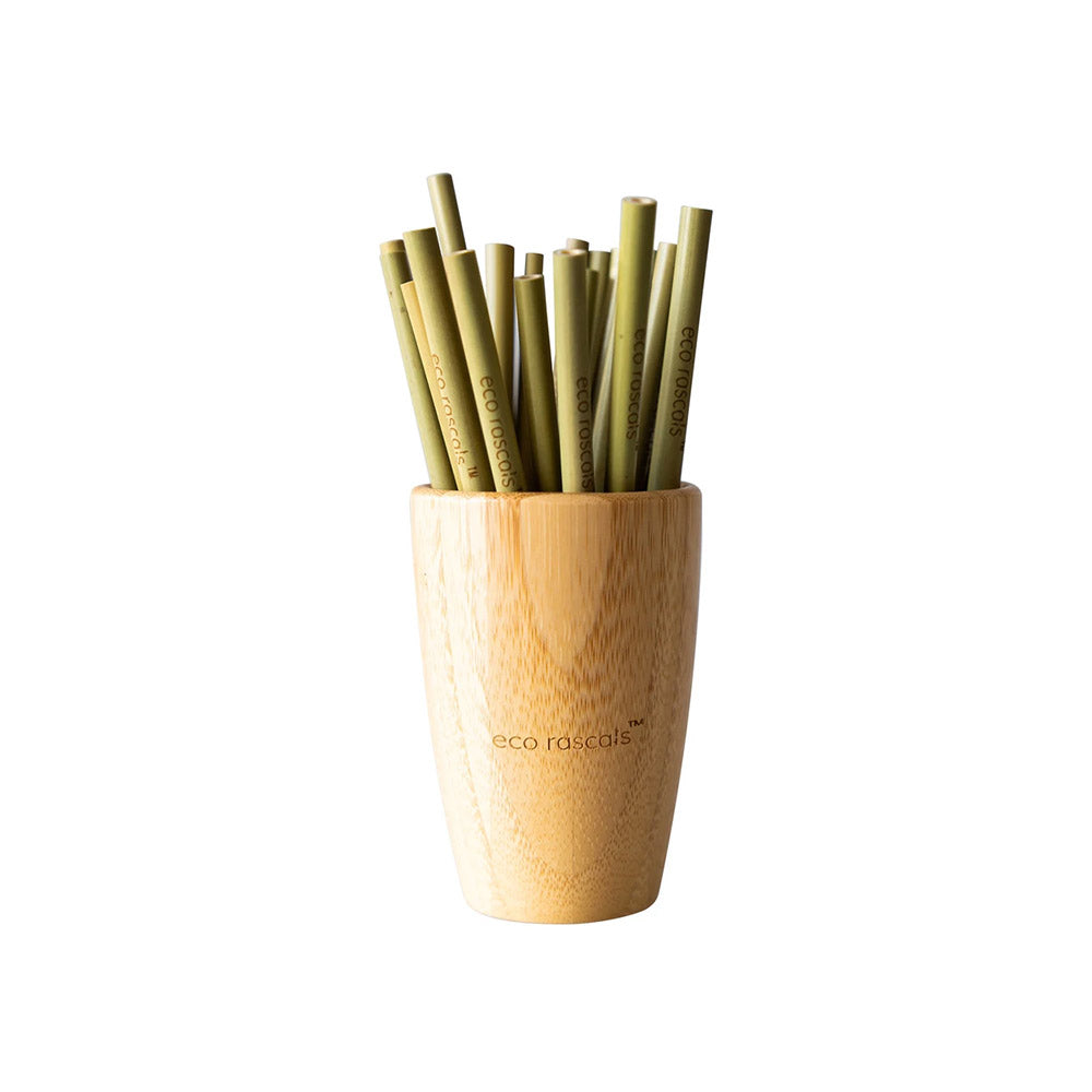 Eco Rascals Pack of 5 bamboo straws - عبوة إيكو راسكالز مكونة من 5 شفاطات من الخيزران