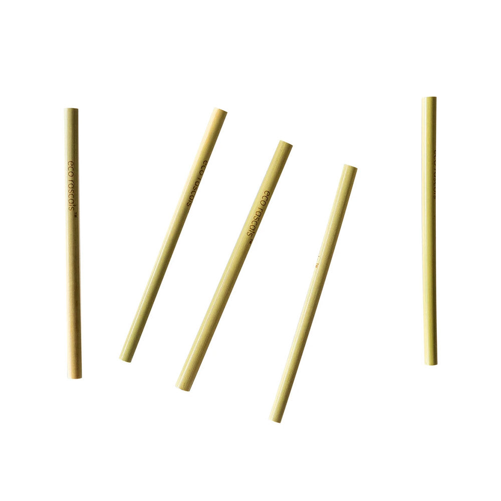 Eco Rascals Pack of 5 bamboo straws - عبوة إيكو راسكالز مكونة من 5 شفاطات من الخيزران