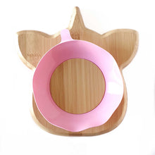 Citron Baby Bamboo Suction Plate with Spoon — view 7