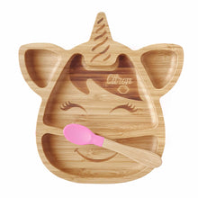 Citron Baby Bamboo Suction Plate with Spoon — view 6