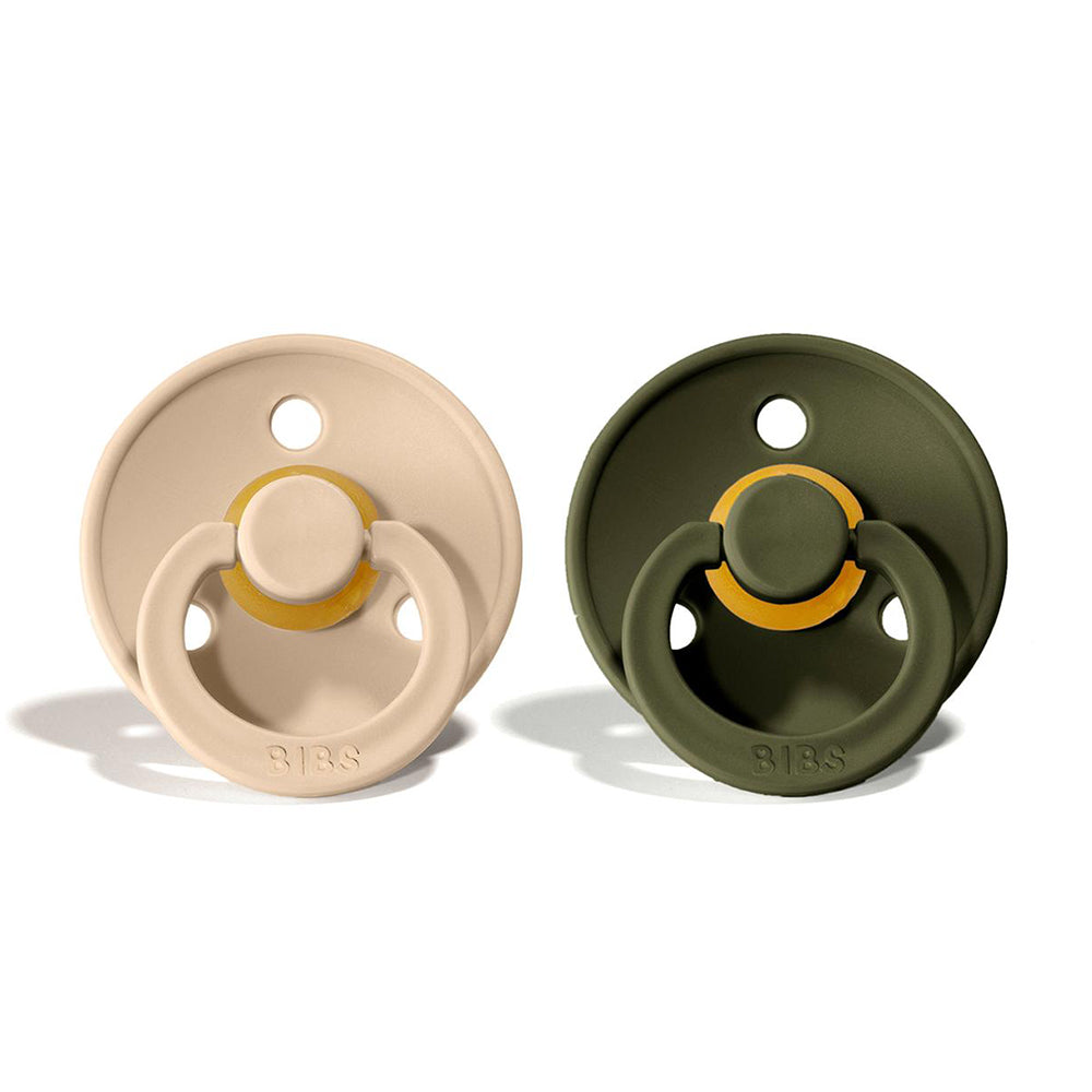 BIBS Natural Rubber Pacifier 2 Pack Size 1