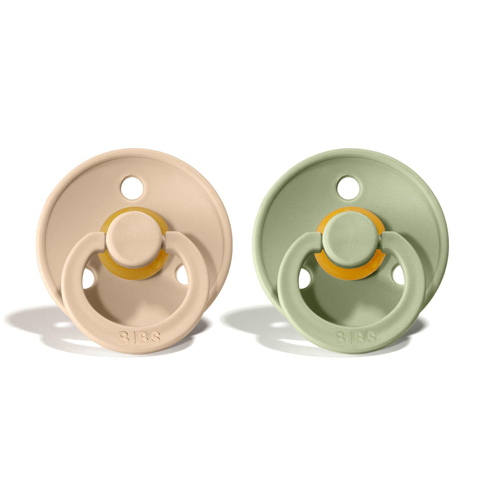 BIBS Natural Rubber Pacifier 2 Pack Size 1