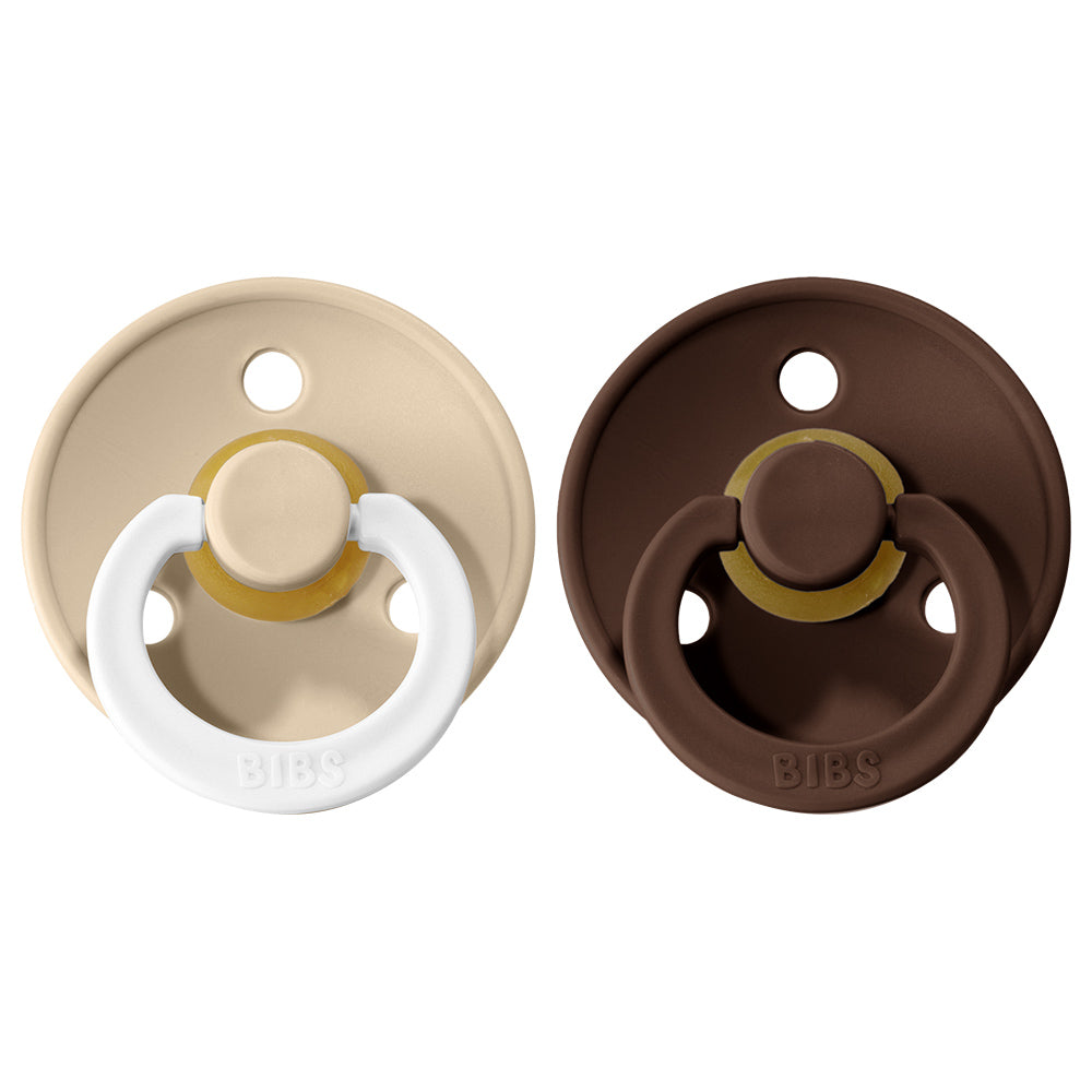 BIBS Natural Rubber Pacifier 2 Pack Size 1
