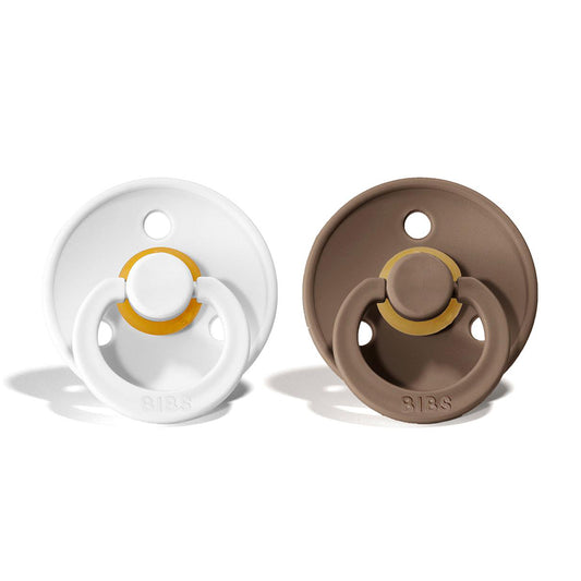 BIBS Natural Rubber Pacifier 2 Pack Size 1