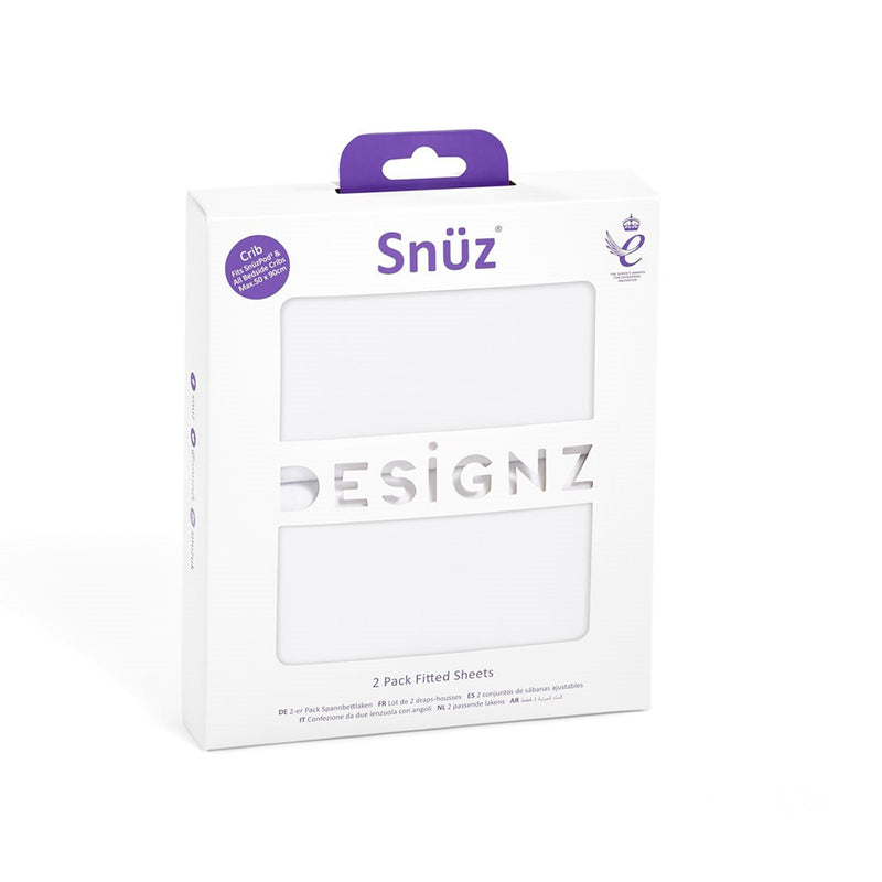 Snuz Designs Twin Pack Sheets- Crib Size